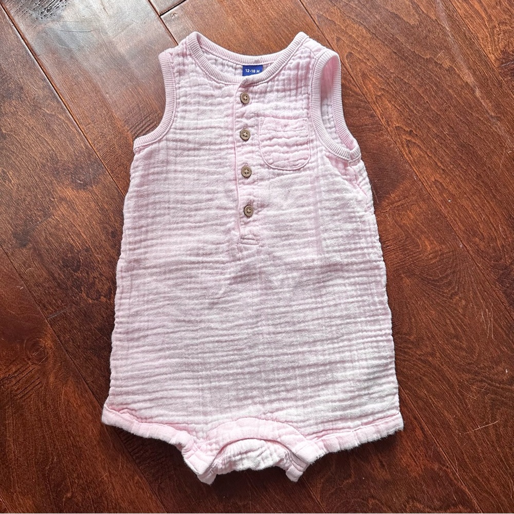 Old Navy 12-18M Pink Onesie Romper